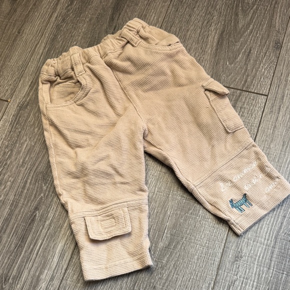 Kids Tan Corduroy Cargo Pants - Picture 1 of 6
